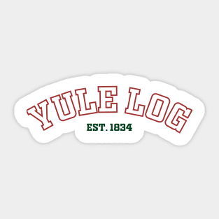 Yule Log Sporty Tee Sticker